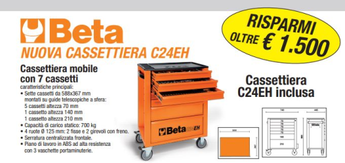 Beta Cassettiera Easy 169 Utensili C24EH/VI