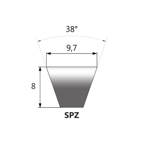 Cinghia Trapezoidale Stretta SPZ/1137: Profilo SPZ, Lunghezza Primitiva 1137 Mm, Per Trasmissioni Industriali
